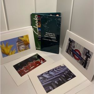 Y2K vintage Clarks shoe company England BLANK 7 NOTECARDS London Pictures 2000